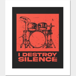 I Destroy Silence - Drummer Posters and Art